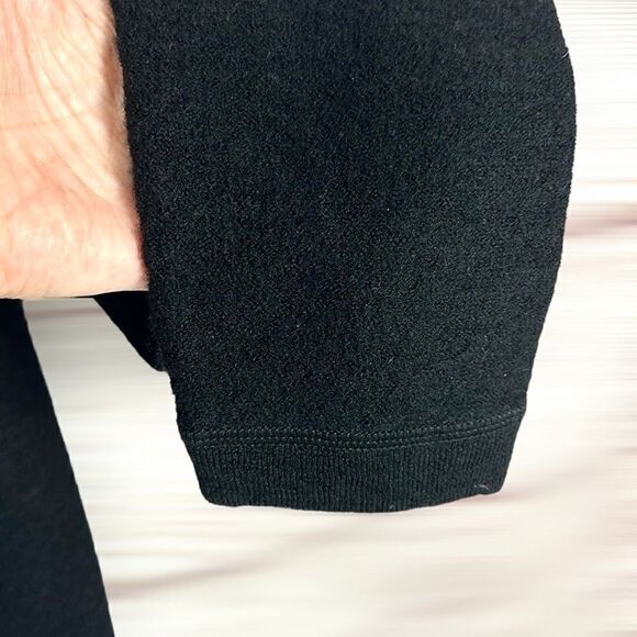 NWT Vtg Charter Club Boiled Wool Full Zip Black Cardigan Lightweight Jacket S - Picture 3 of 12